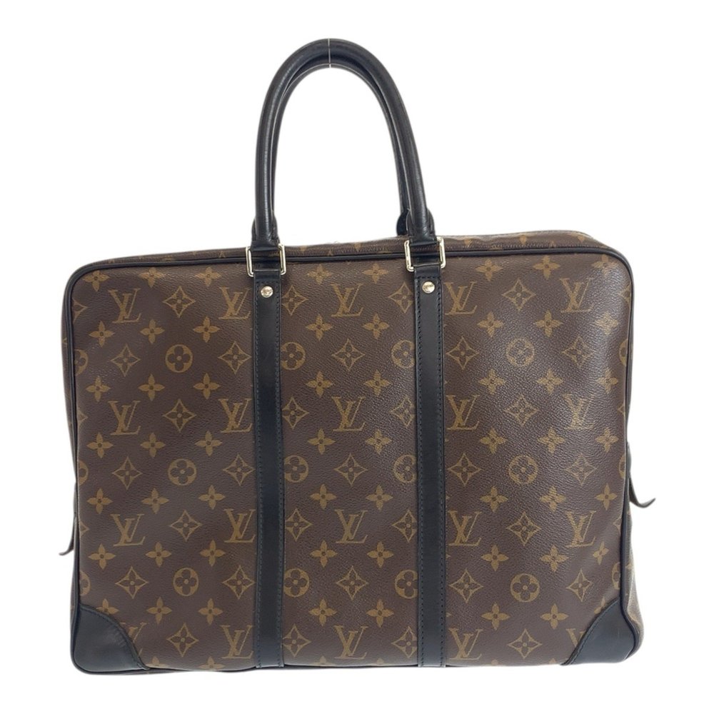 LOUIS VUITTON Monogram Macassar Porte-Document Voyage Business Briefcase,